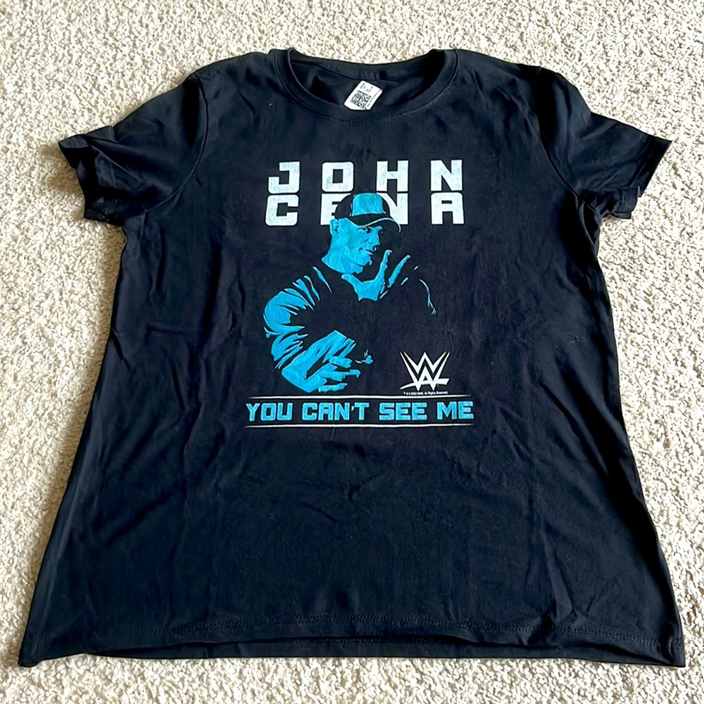 WWE John Cena “You Can’t See Me” Women’s Short Sleeve T-Shirt (Size: Small)